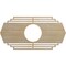 Ekena Millwork Chrysler Wood Fretwork Pierced Ceiling Medallion, Birch, 34"W x 17"H x 9"ID x 1/4"T CMWP34X17X0250CSBI - alternate 1